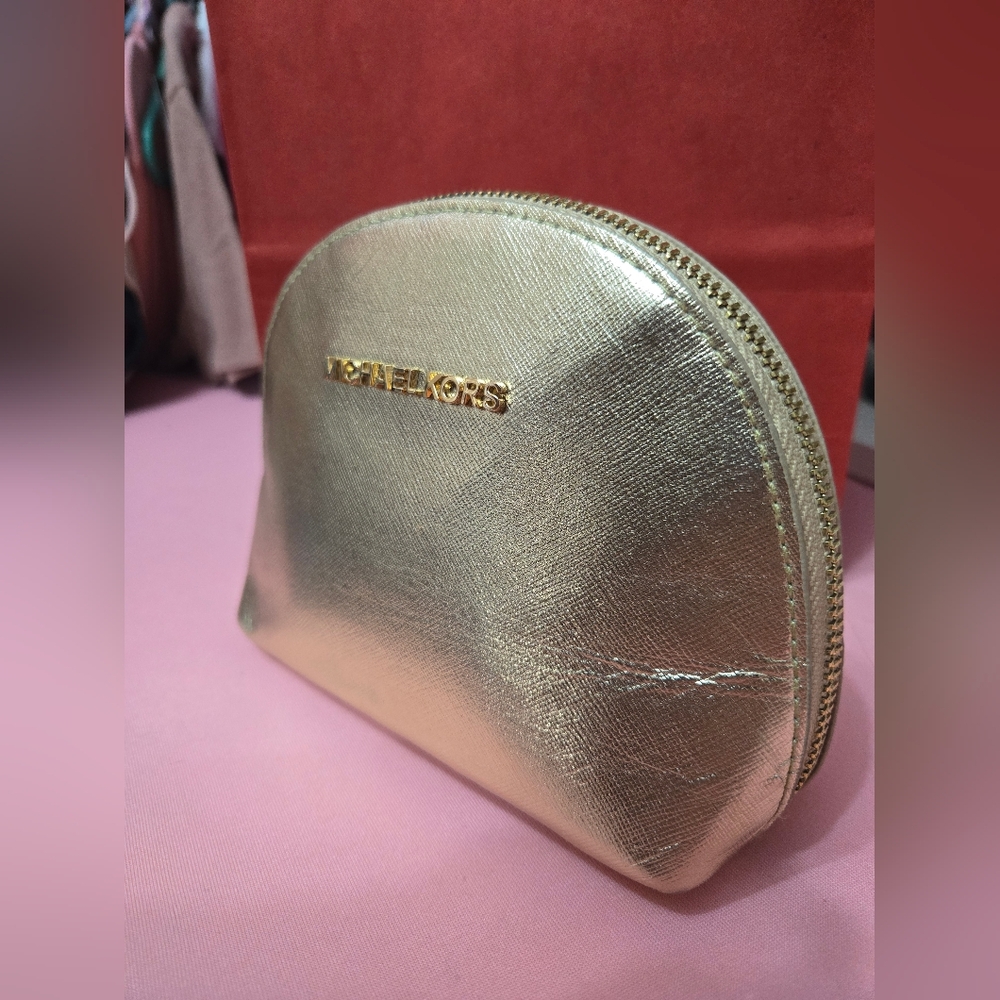 Michael Kors Gold Cosmetic Bag - Picture 2 of 9